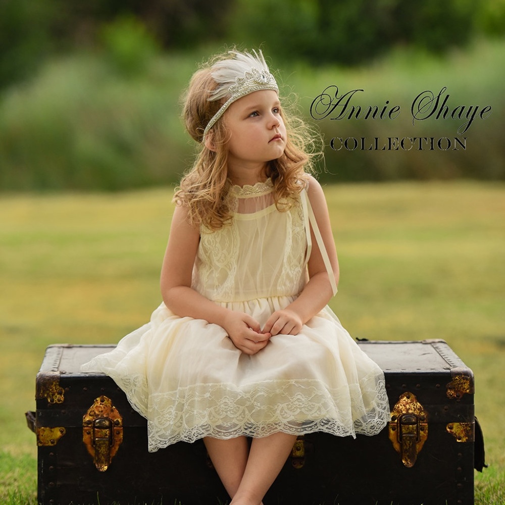 Antique Ivory Flower Girl Dress